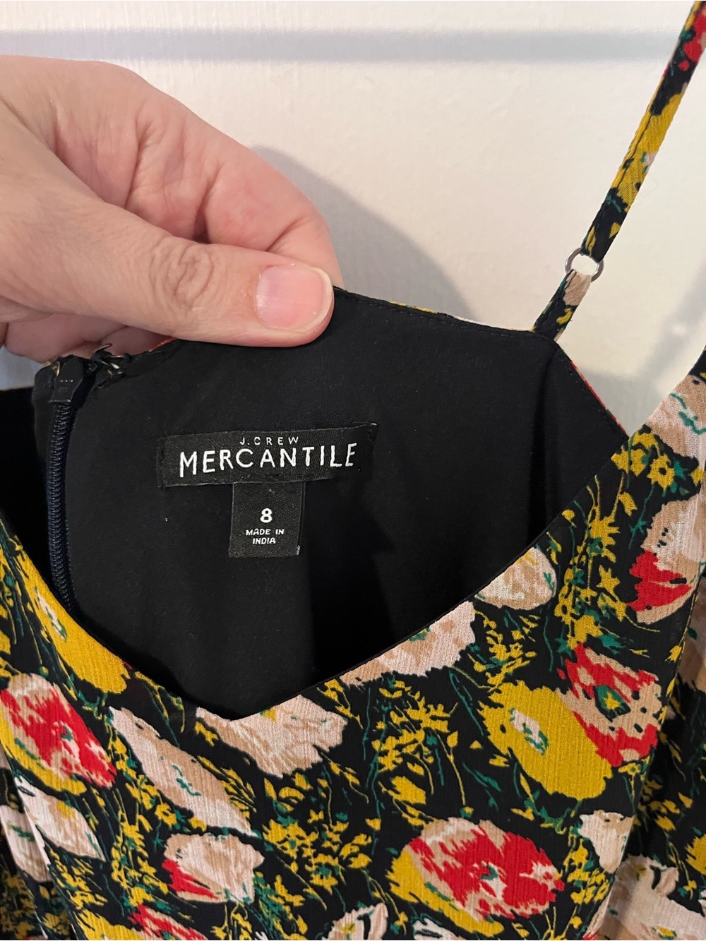 J. Crew Mercantile Sweet Pea Floral Tiered Maxi Dress Womens Size 8 - Picture 6 of 13